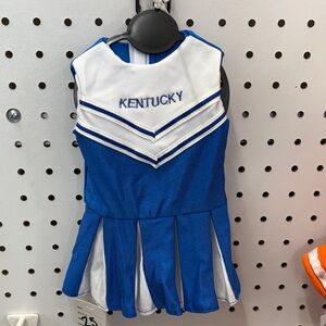 Kentucky Blue and White Kids Cheerleader dress with bloomers